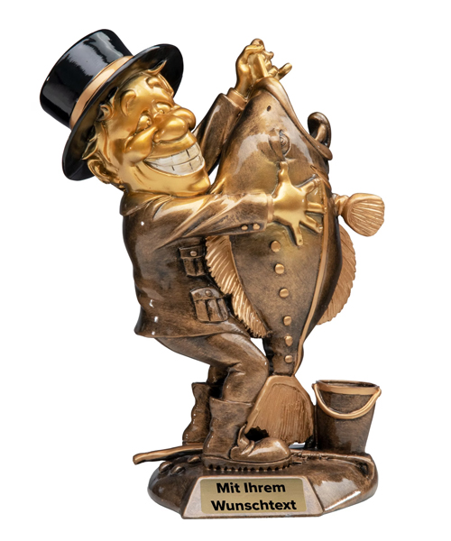 Trophäe Angler mit Fisch : Perfekte Auszeichnung für Angel-Erfolge 